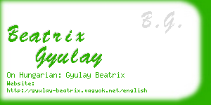 beatrix gyulay business card